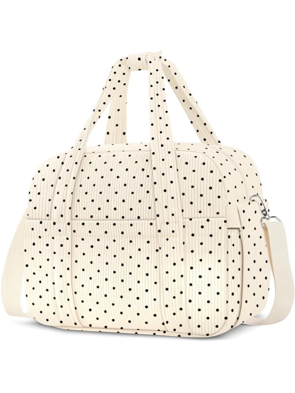 Cream Polka Dot Tote/Cooler Bag